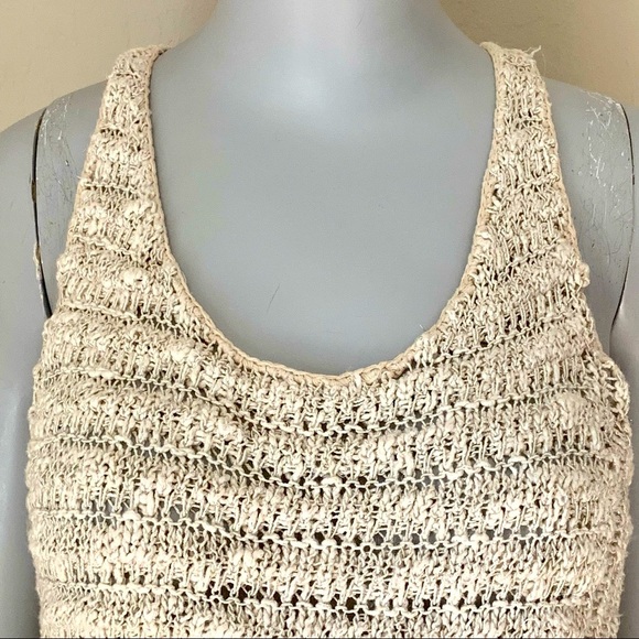 ABERCROMBIE & FITCH Crochet Knit Racerback Sweater Tank - Picture 5 of 13